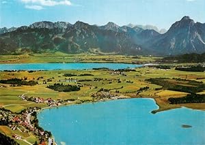 Postkarte Carte Postale 73953057 Hopfen See Fuessen Bayern Fliegeraufnahme mit Forggensee Kenzenh...