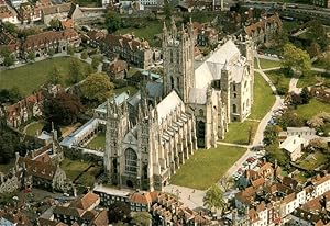 Postkarte Carte Postale 73957384 Canterbury Kent UK Canterbury Cathedral Aerial view