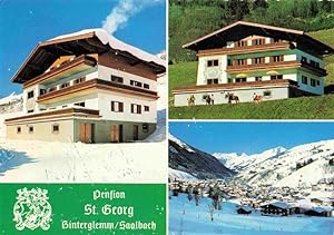 Postkarte Carte Postale 73965682 Hinterglemm Saalbach Pinzgau Pongau AT Pension St Georg Panorama