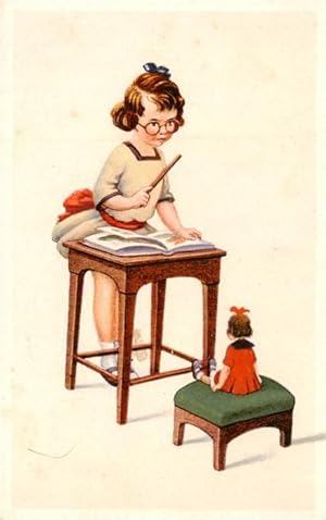 Postkarte Carte Postale 73958991 Puppe Doll Poupee Kinderspielzeug Kind Maedchen Schule