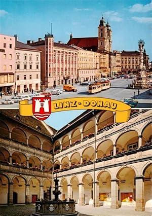 Postkarte Carte Postale 73956921 Linz Donau AT Hauptplatz mit Dreifaltigkeitssaeule Planetenbrunn...