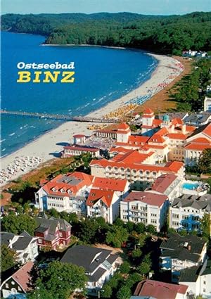 Postkarte Carte Postale 73961955 Binz Ruegen Fliegeraufnahme mit Kurhaus Kurplatz und Seebruecke