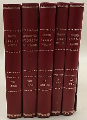 Seller image for Archivio Storico Siciliano- serie III vol. VII-VIII-IX-X-XI(5 voll) for sale by Invito alla Lettura