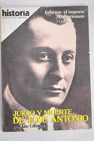 Bild des Verkufers fr Historia 16, Ao 1986, n 127:: Prisin y muerte de Jos Antonio Primo de Rivera; Salvador de Madariaga y la democracia orgnica; Felipe III, rey de Irlanda (1598-1604); Mercenarios espaoles en la antigedad; El Jura; El imperio de Justiniano: un emperador incansable; El imperio de Justiniano: problemas econmicos; El imperio de Justiniano: mosaico de artes y estilos; El imperio de Justiniano: literatura y cultura; El juego de pelota en el Mxico antiguo zum Verkauf von Alcan Libros