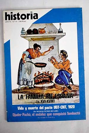 Imagen del vendedor de Historia 16, Ao 1981, n 57 La familia en Espaa (s. XVI-XVIII):: Vida y muerta del pacto UGT-CNT, 1920; Guzmn y Marchena, dos espaoles en la Revolucin Francesa; Pautas de Conducta de la familia espaola; La familia morisca; La familia en la Andaluca del Antiguo Rgimen; Djuder Pach, el andaluz que conquist Tombuct; Maquiavelo y el arte de la guerra a la venta por Alcan Libros