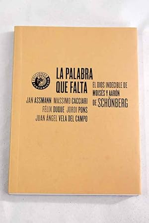 Imagen del vendedor de La palabra que falta a la venta por Alcan Libros