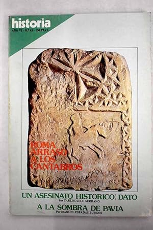 Bild des Verkufers fr Historia 16, Ao 1981, n 61 Roma arras a los Cntabros:: A la sombra de Pava; Esclavismo en Sudamrica: Chile; Antifascistas espaoles en el Gulag; Un crimen histrico; Entre la superchera y la fe: el Sacromonte de Granada; El poder de los cannigos medievales; Motivos para una conquista; La administracin romana; El papel de las legiones; La religin en el rea cntabro-astur; El Sahara y su pueblo; Mxico: tierras y castas. El problema agrario en la revolucin hispanoamericana (1810-1824) zum Verkauf von Alcan Libros