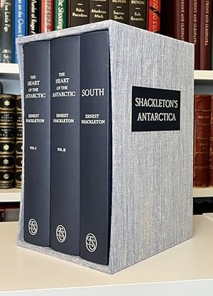 Bild des Verkufers fr Shackleton's Antarctica: The Heart of the Antarctic & South. 3 Vols in Slipcase zum Verkauf von Bath and West Books