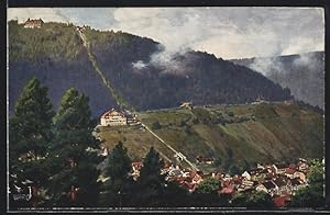 Ansichtskarte Wildbad, Sommerberg mit Bergbahn