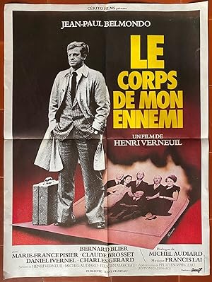 Affiche originale cinéma LE CORPS DE MON ENNEMI Henri Verneuil JEAN-PAUL BELMONDO 60x80cm