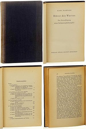 Bild des Verkufers fr Hrer des Wortes. Zur Grundlegung einer Religionsphilosophie. zum Verkauf von Antiquariat Lehmann-Dronke