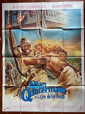 Affiche originale cinéma ALLAN QUATERMAIN ET LA CITE DE L'OR PERDU NELSON CHAMBERLAIN 120x160cm