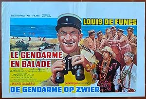 Affiche Belge LE GENDARME EN BALADE Jean Lefebvre LOUIS DE FUNES 37x55cm