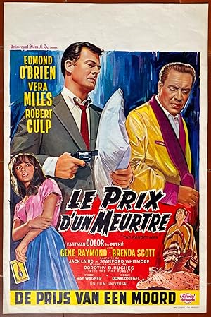 Affiche originale cinéma LE PRIX D'UN MEURTRE Hanged Man EDMOND O'BRIEN Vera Miles