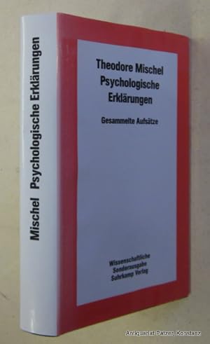 Seller image for Psychologische Erklrungen. Gesammelte Aufstze. bersetzt von Hainer Kober. Frankfurt, Kober, 1981. 344 S., 1 Bl. Or.-Lwd. mit Schutzumschlag; dieser tlw. verblasst. (Theorie). (ISBN 3518060317). for sale by Jrgen Patzer