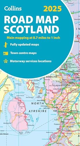 Bild des Verkufers fr 2025 Collins Road Map of Scotland : Folded Road Map zum Verkauf von Smartbuy