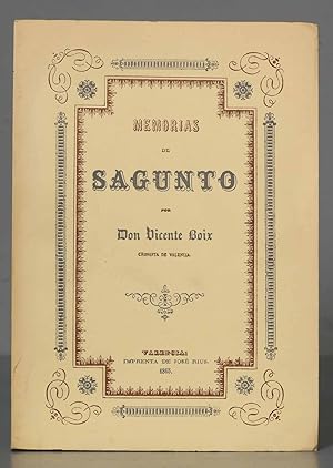 Imagen del vendedor de Memorias de Sagunto. BOIX. FACSIMIL a la venta por EL DESVAN ANTIGEDADES