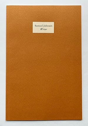 Samuel Johnson, Writer. Born 1709. Died 1784. Catalogue of an Exhibition of the Works of Samuel J...