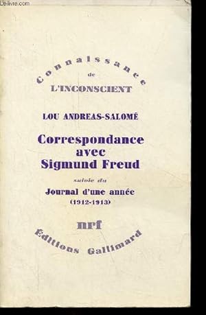 Seller image for Correspondance avec Sigmund Freud 1912-1936 suivie du Journal d'une anne 1912-1913 - Collection " Connaissance de l'inconscient ". for sale by Le-Livre