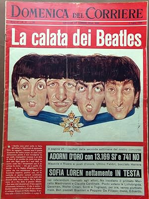 Seller image for La Domenica del Corriere 4 Luglio 1965 Fantasma di Sant'Elmo Marcinelle Beatles for sale by Leggendo la storia
