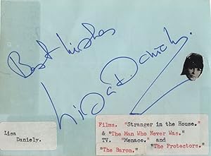 Seller image for Lisa Daniely 1950s Lilli Marlene of Richard Murdoch Hand Signed Autograph for sale by Postcard Finder