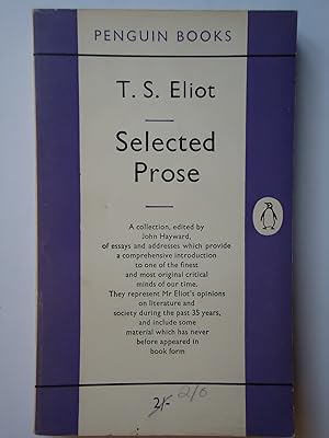 Seller image for SELECTED PROSE for sale by GfB, the Colchester Bookshop