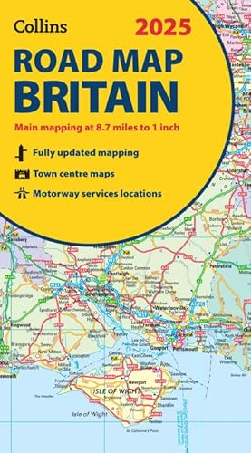 Bild des Verkufers fr 2025 Collins Road Map of Britain : Folded Road Map zum Verkauf von Smartbuy
