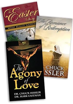 Bild des Verkufers fr EASTER BUNDLE OF 3 BOOKS by CHUCK MISSLER - The Romance of Redemption, The Agony of Love: Six Hours in Eternity, The Easter Story zum Verkauf von PhinsPlace