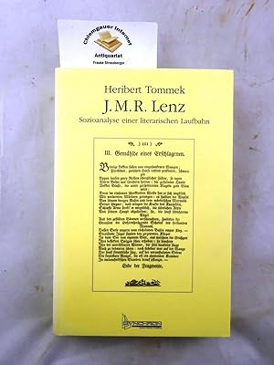 Bild des Verkufers fr J. M. R. Lenz Sozioanalyse einer literarischen Laufbahn. zum Verkauf von Chiemgauer Internet Antiquariat GbR