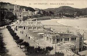 Ansichtskarte / Postkarte Donostia San Sebastián Baskenland, Balneario de la Perla und Miraconcha