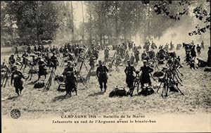 AK Ardennen, Feldzug 1914, Schlacht an der Marne, Infanterie in den Argonnen