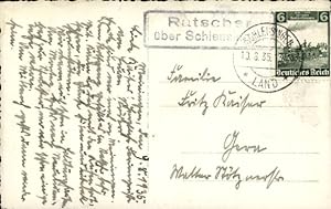 Landpoststempel Ratscher über Schleusingen, Ansichtskarte 10.08.1935, Schäfer Thüringerwald