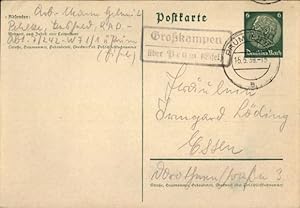 Landpoststempel Großkampen über Prüm (Eifel), 15.05.1939 auf Postkarte