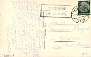 Landpoststempel Augustusbad über Radeberg, Ansichtskarte 27.08.1936, Badehaus