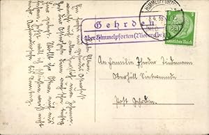 Landpoststempel Gehrden über Himmelpforden (Niederelbe), 08.04.1939, Ansichtskarte Osterfest