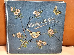 Liebig-Bilder: Blaues goldgeprägtes illustriertes Blindalbum um 1900 ohne eingesteckte Liebigbild...