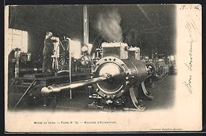 Ansichtskarte Mines-de-Lens, Fosse No. 12, Machine d`Extraction, Kohlebergbau
