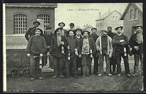 Ansichtskarte Lens, Groupe de Mineurs, Kohlebergbau