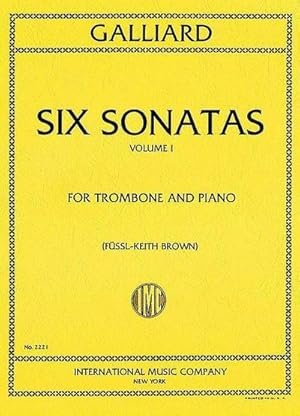 Bild des Verkufers fr 6 Sonatas vol.1for trombone and piano zum Verkauf von AHA-BUCH GmbH