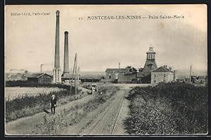 Carte postale Montceau-les-Mines, Puits Sainte-Marie