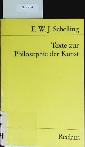 Bild des Verkufers fr Texte zur Philosophie der Kunst. zum Verkauf von Antiquariat Bookfarm