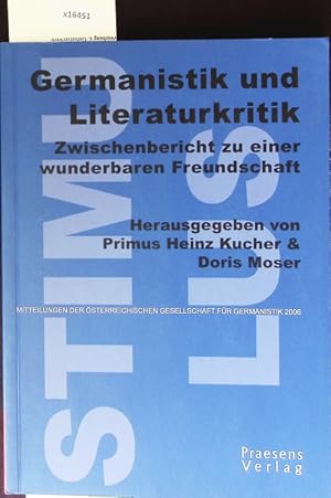 Seller image for Germanistik und Literaturkritik. Stimulus. for sale by Antiquariat Bookfarm