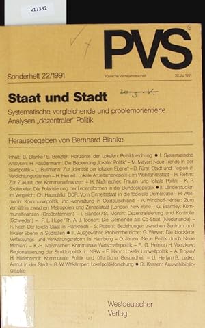 Seller image for Staat und Stadt. Politische Vierteljahresschrift. for sale by Antiquariat Bookfarm