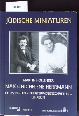 Bild des Verkufers fr Max und Helene Herrmann. Jdische Miniaturen. zum Verkauf von Antiquariat Bookfarm