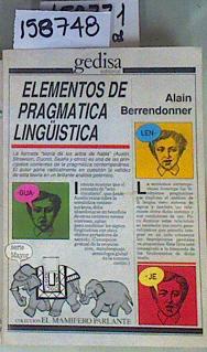 Seller image for Elementos de pragmatica linguistica for sale by Almacen de los Libros Olvidados