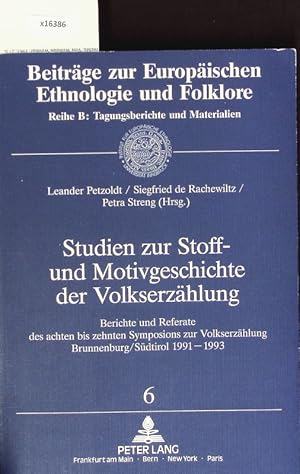 Seller image for Studien zur Stoff- und Motivgeschichte der Volkserzhlung. Beitrge zur europischen Ethnologie und Folklore. for sale by Antiquariat Bookfarm