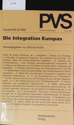 Image du vendeur pour Die Integration Europas. Politische Vierteljahresschrift. mis en vente par Antiquariat Bookfarm