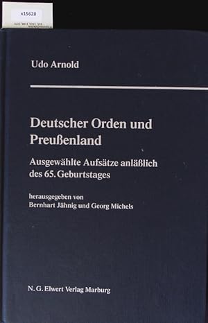 Bild des Verkufers fr Deutscher Orden und Preuenland. Ausgewhlte Aufstze anllich des 65. Geburtstages. zum Verkauf von Antiquariat Bookfarm