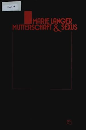 Seller image for Mutterschauft und Sexus. for sale by Antiquariat Bookfarm