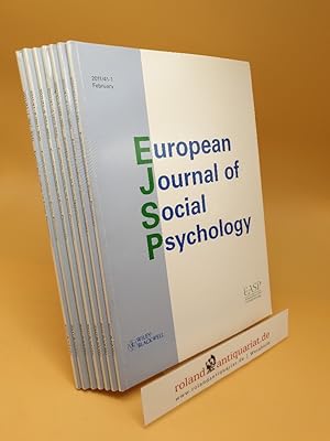 European Journal of Social Psychology ; 2011/41-1 - 2011/41-7 ; February-April, June, August, Oct...